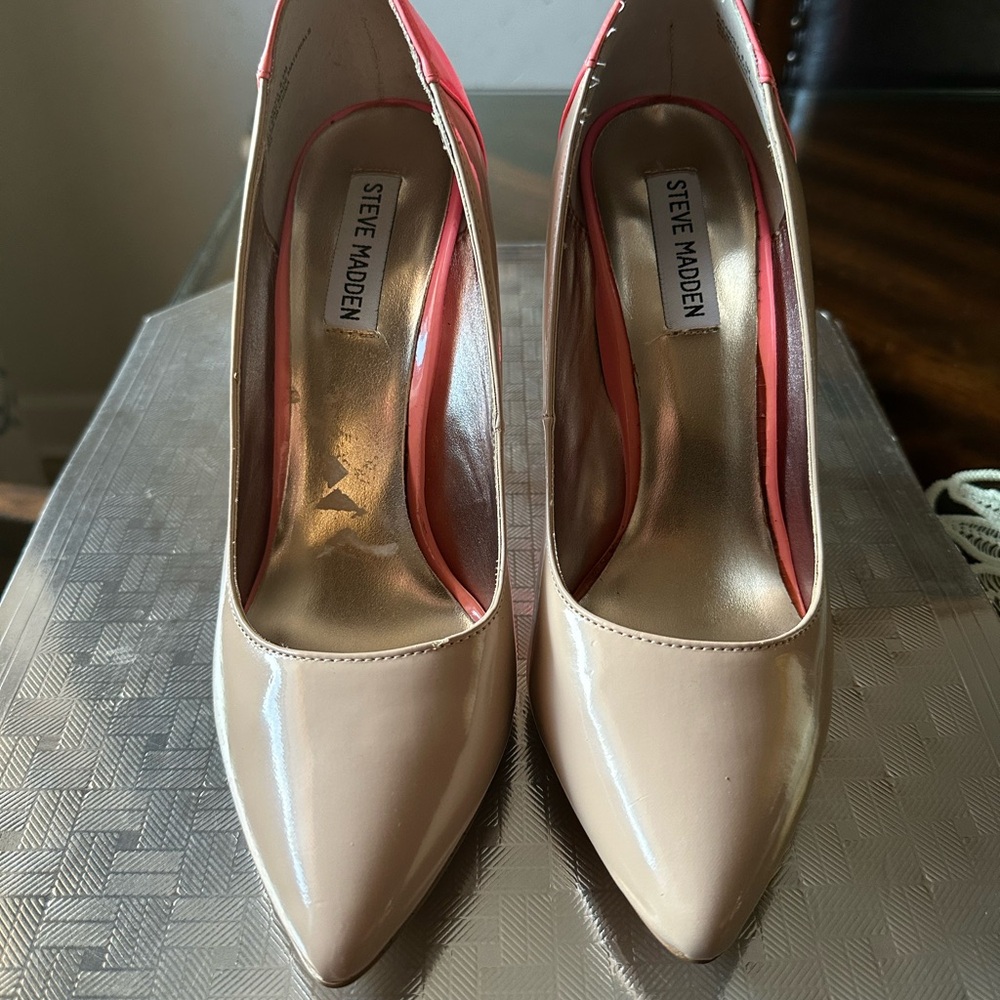 Steve Madden Nude and Pink Women's Heels